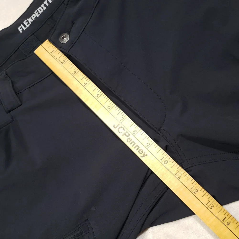 Duluth Trading Co Flexpedition Pants Mens 40x30 Black Relaxed Cargo 75291 Nylon